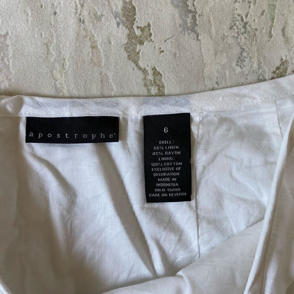 White Linen Ruffle tennis Skirt Y2K - Picture 6 of 11